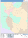 Walnut Creek Wall Map Color Cast Style